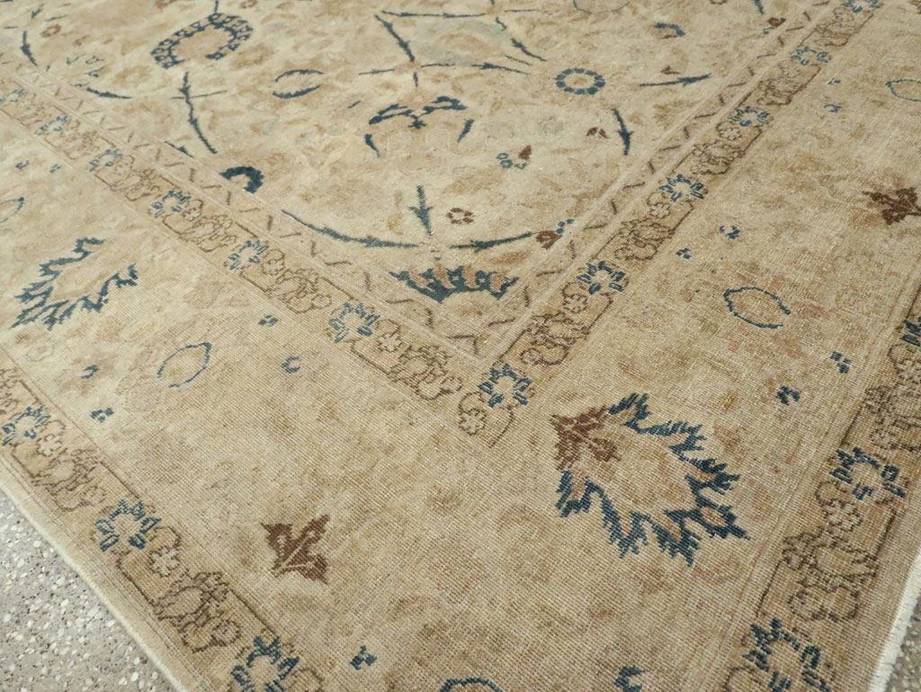 Antique Persian Tabriz Small Room Size Carpet, No.19058 - Staging