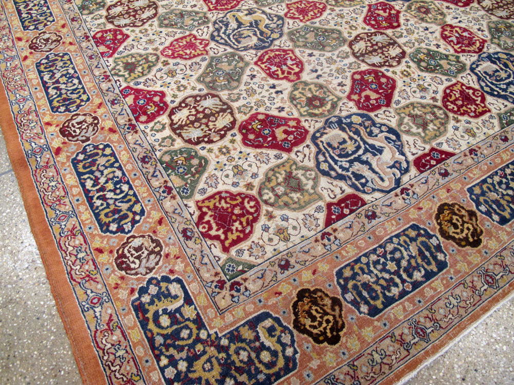 Antique Indian Lahore Carpet, No.19073 - Staging