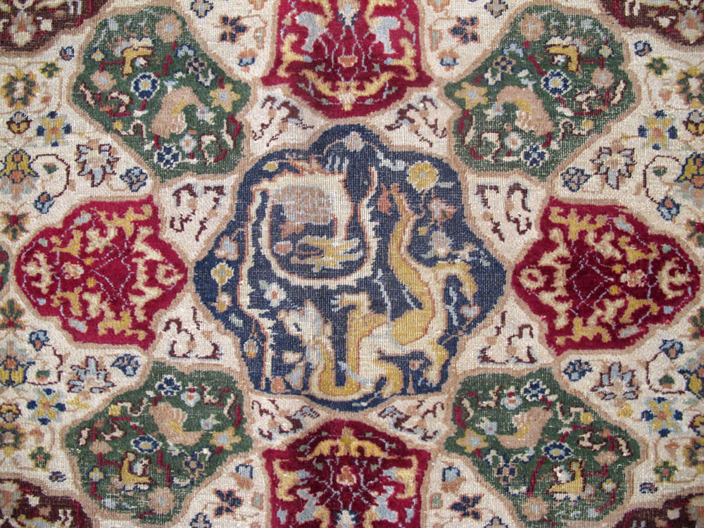 Antique Indian Lahore Carpet, No.19073 - Staging