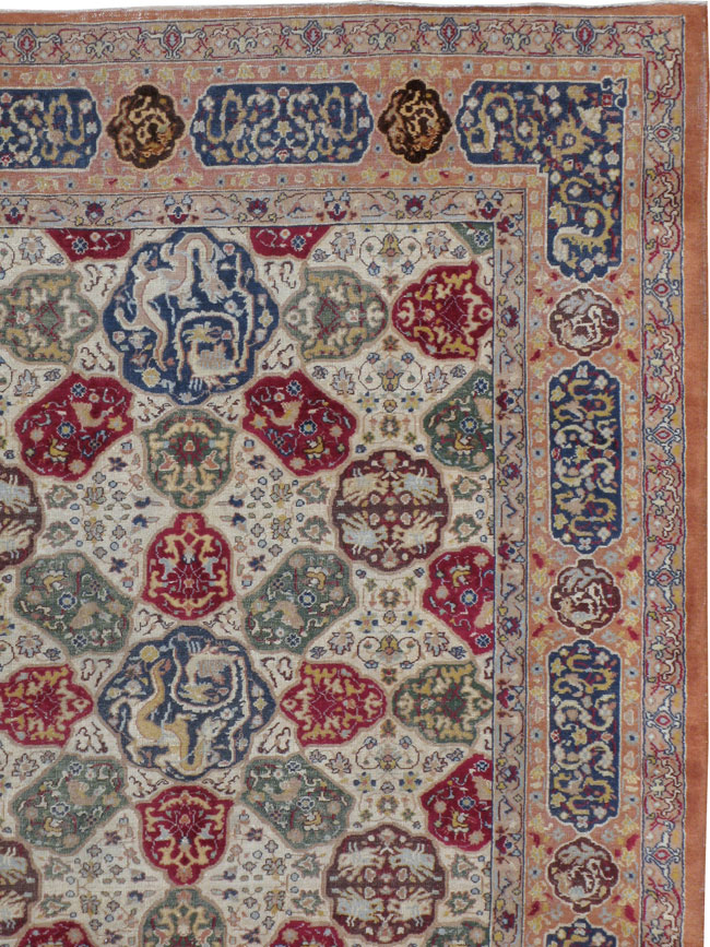 Antique Indian Lahore Carpet, No.19073 - Staging