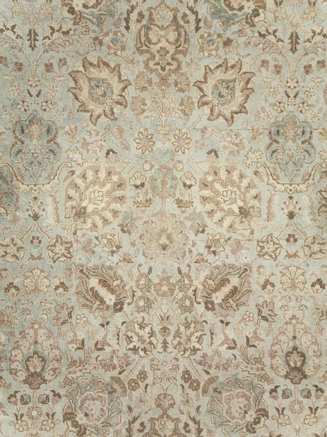 Vintage Persian Tabriz Room Size Carpet, No.19083 - Staging