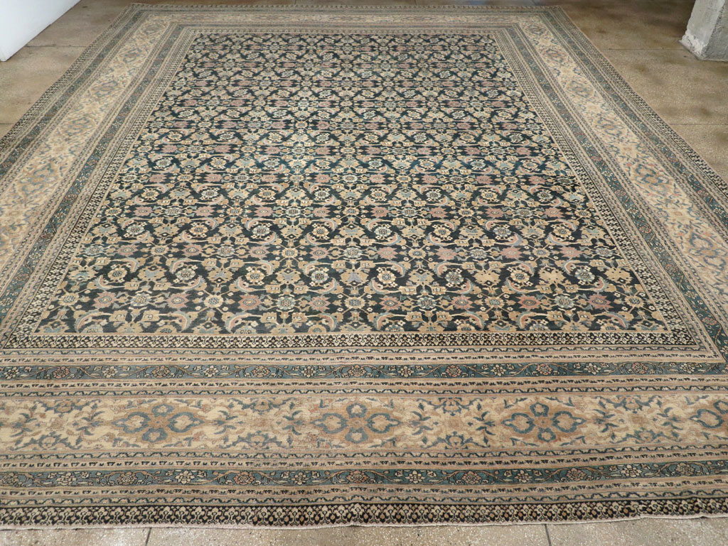 Antique Persian Khorassan Square Oversize Carpet, No.19084 - Staging