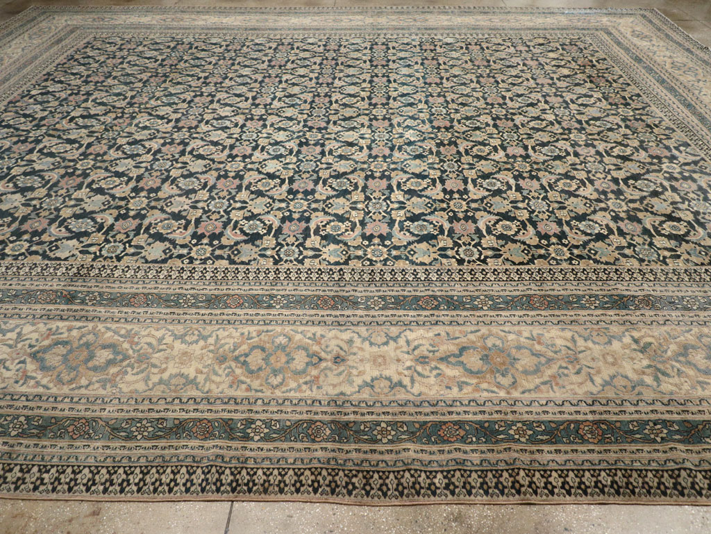 Antique Persian Khorassan Square Oversize Carpet, No.19084 - Staging