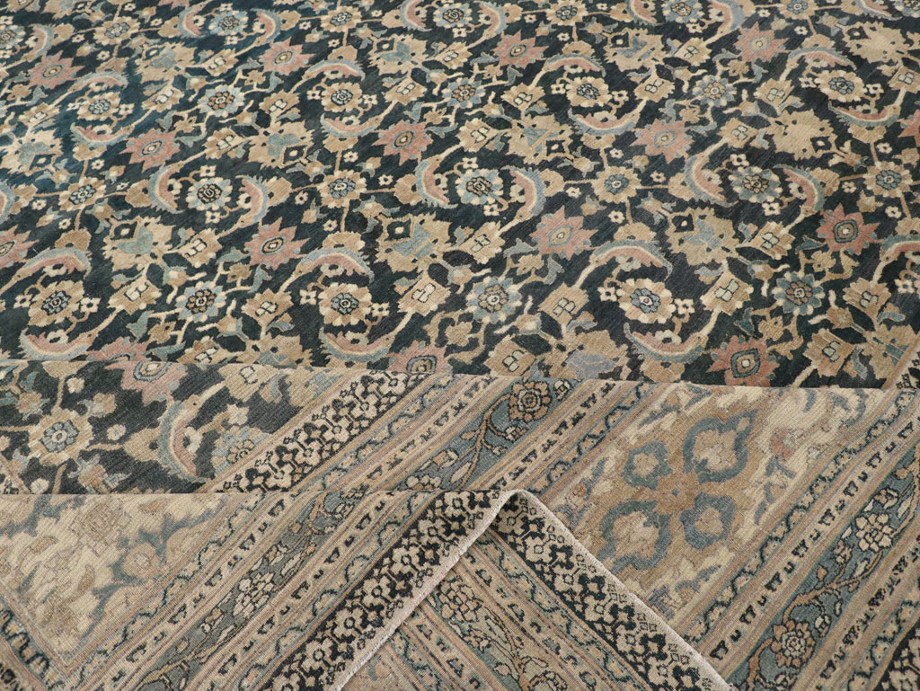 Antique Persian Khorassan Square Oversize Carpet, No.19084 - Staging