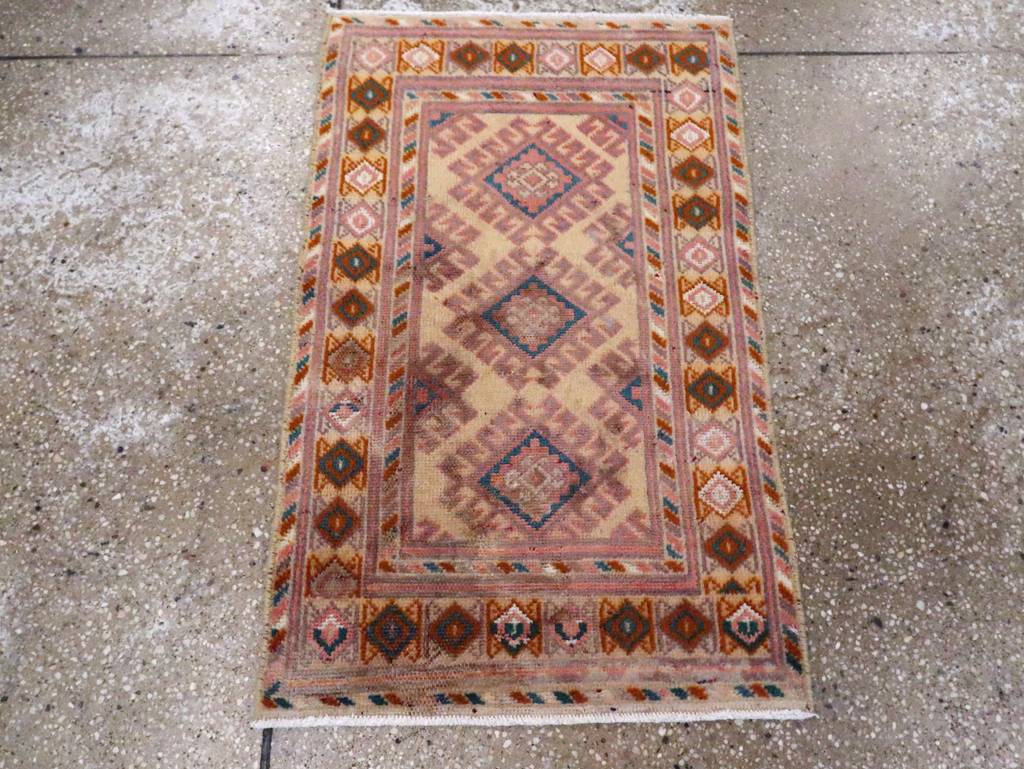 Antique Persian Kurdish Rug, No.19085 - Staging