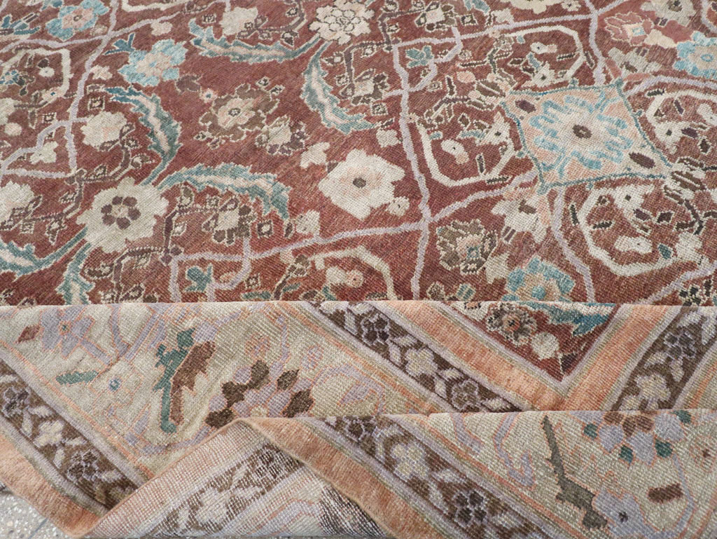 Antique Persian Mahal Large Room Size Carpet, No.19094 - Staging