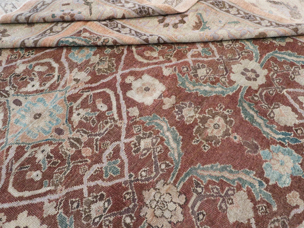 Antique Persian Mahal Large Room Size Carpet, No.19094 - Staging