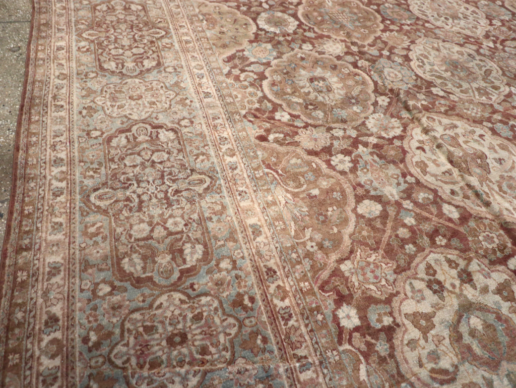 Antique Persian Lavar Kerman Carpet, No.19100 - Staging
