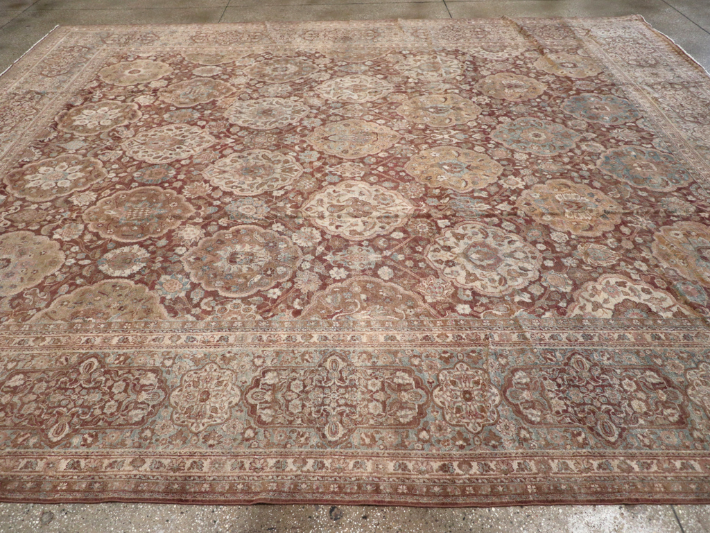 Antique Persian Lavar Kerman Carpet, No.19100 - Staging
