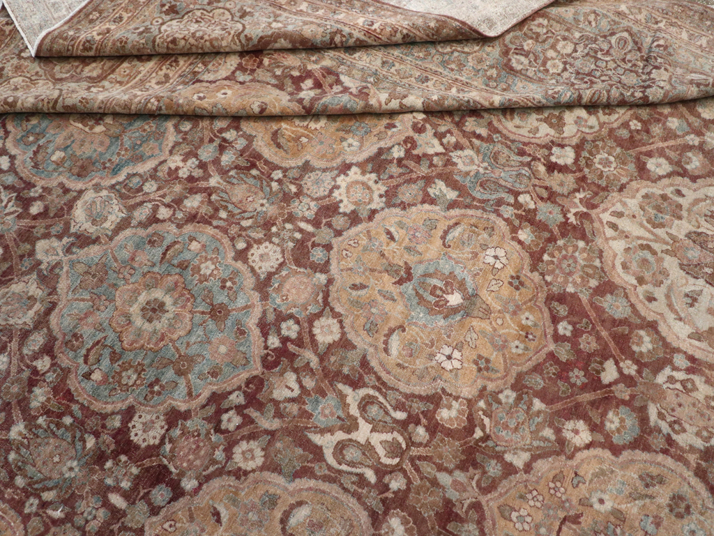 Antique Persian Lavar Kerman Carpet, No.19100 - Staging