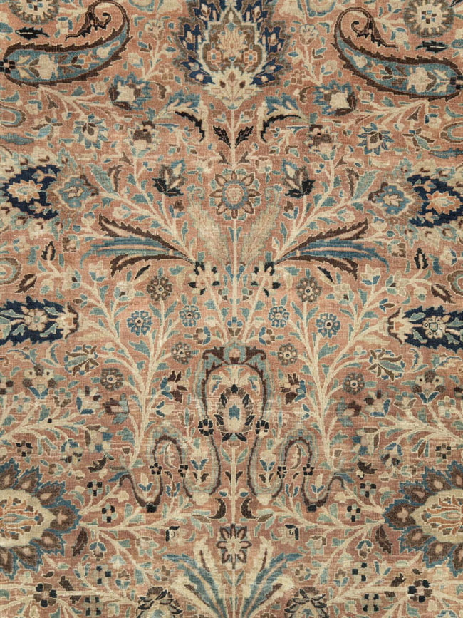 Antique Persian Mashad Large Room Size Carpet, No.19118 - Staging