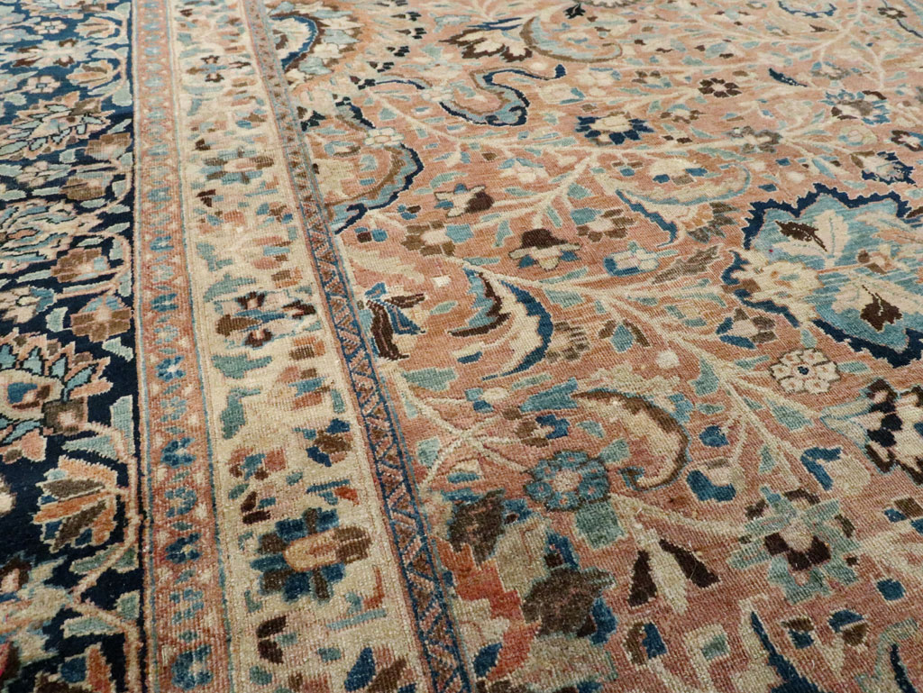 Antique Persian Mashad Large Room Size Carpet, No.19118 - Staging