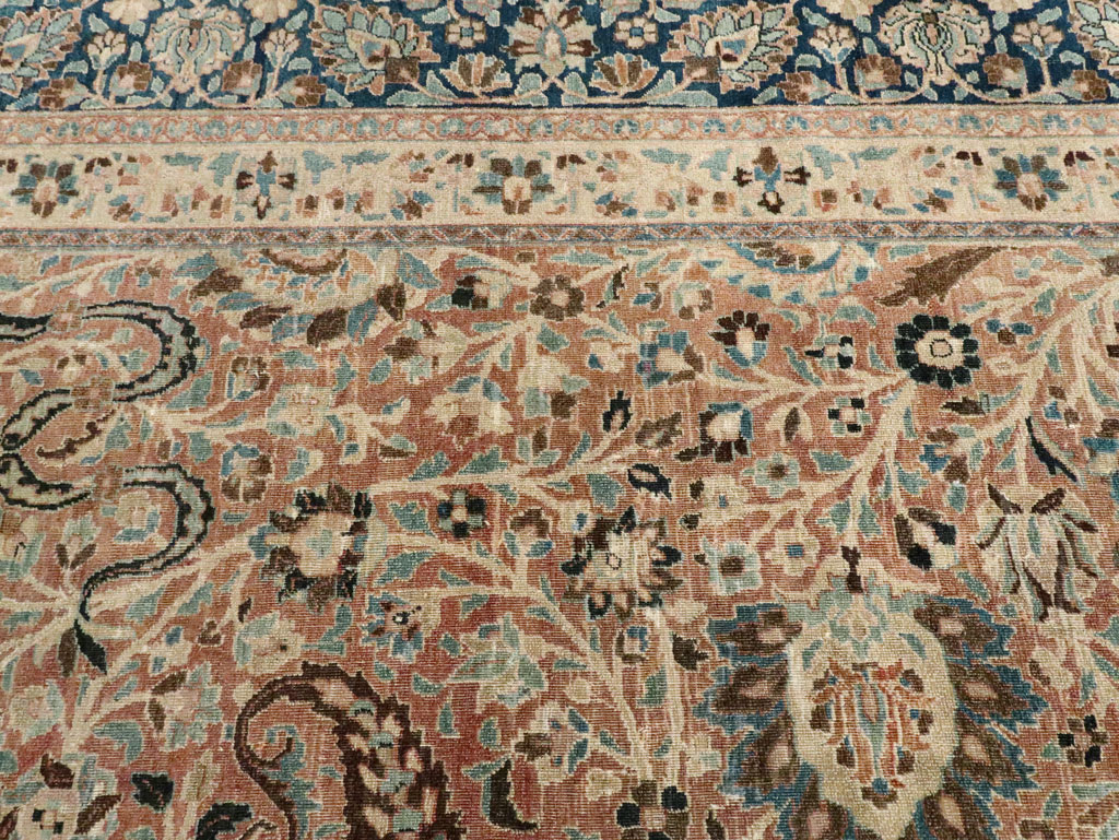 Antique Persian Mashad Large Room Size Carpet, No.19118 - Staging