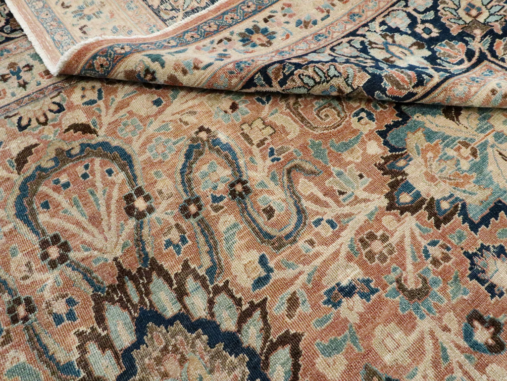 Antique Persian Mashad Large Room Size Carpet, No.19118 - Staging