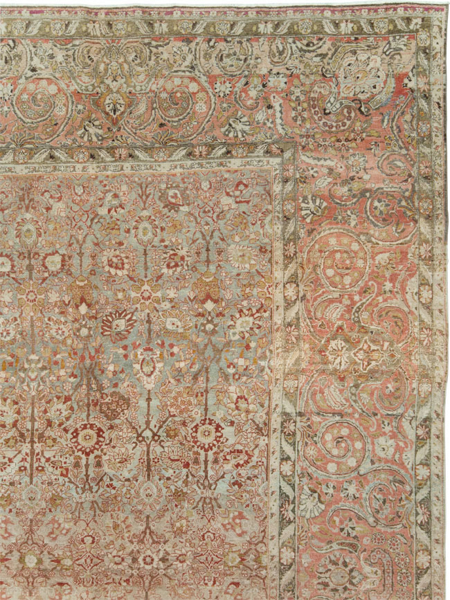 Antique Persian Isfahan Large Room Size Carpet, No.19160 - Staging