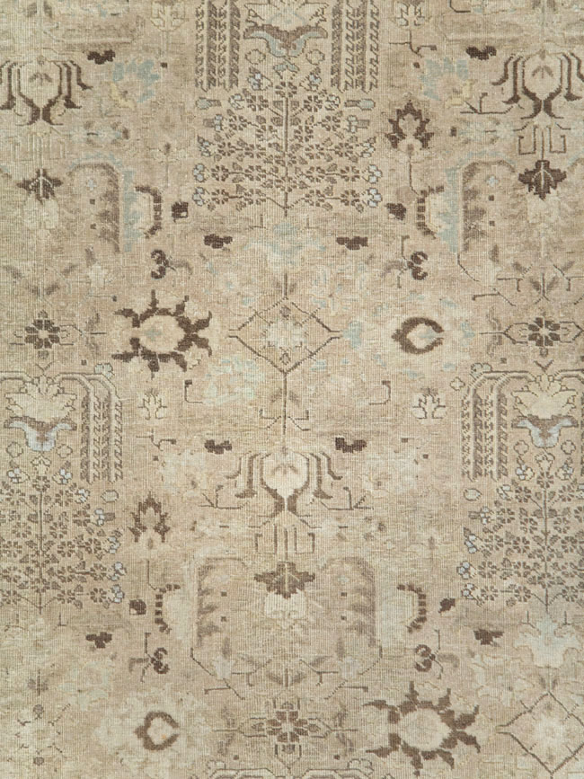 Vintage Persian Tabriz Small Room Size Carpet, No.19171 - Staging