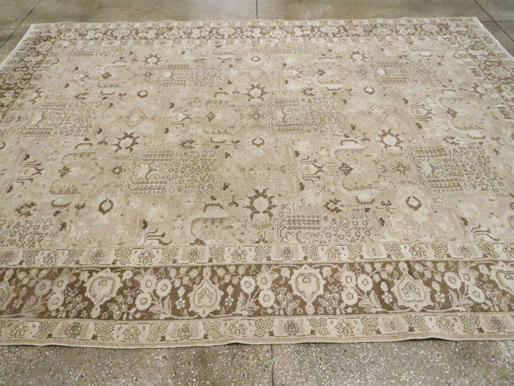 Vintage Persian Tabriz Small Room Size Carpet, No.19171 - Staging