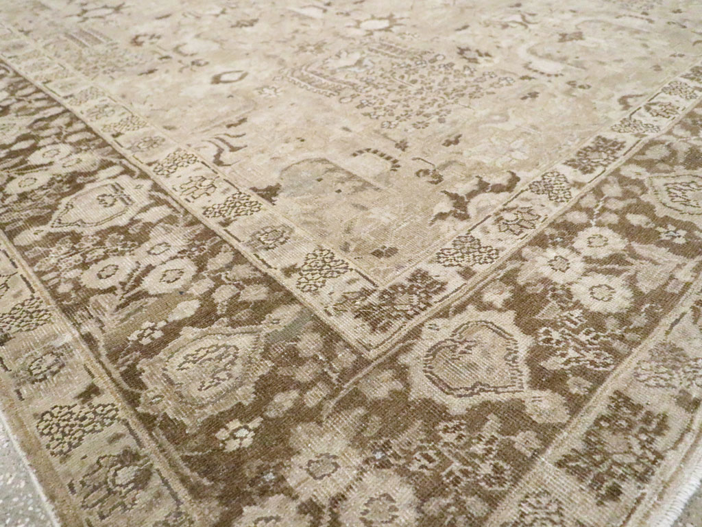 Vintage Persian Tabriz Small Room Size Carpet, No.19171 - Staging