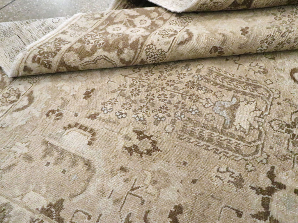 Vintage Persian Tabriz Small Room Size Carpet, No.19171 - Staging