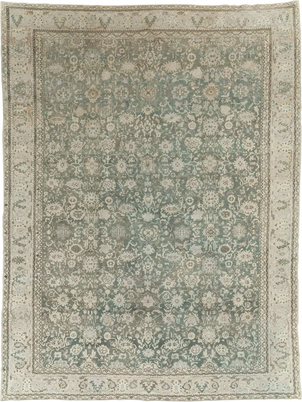 Vintage Persian Malayer Room Size Carpet, No.19172 - Staging