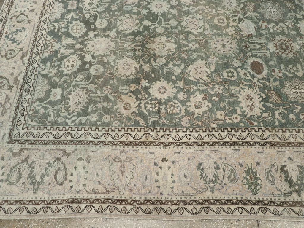 Vintage Persian Malayer Room Size Carpet, No.19172 - Staging