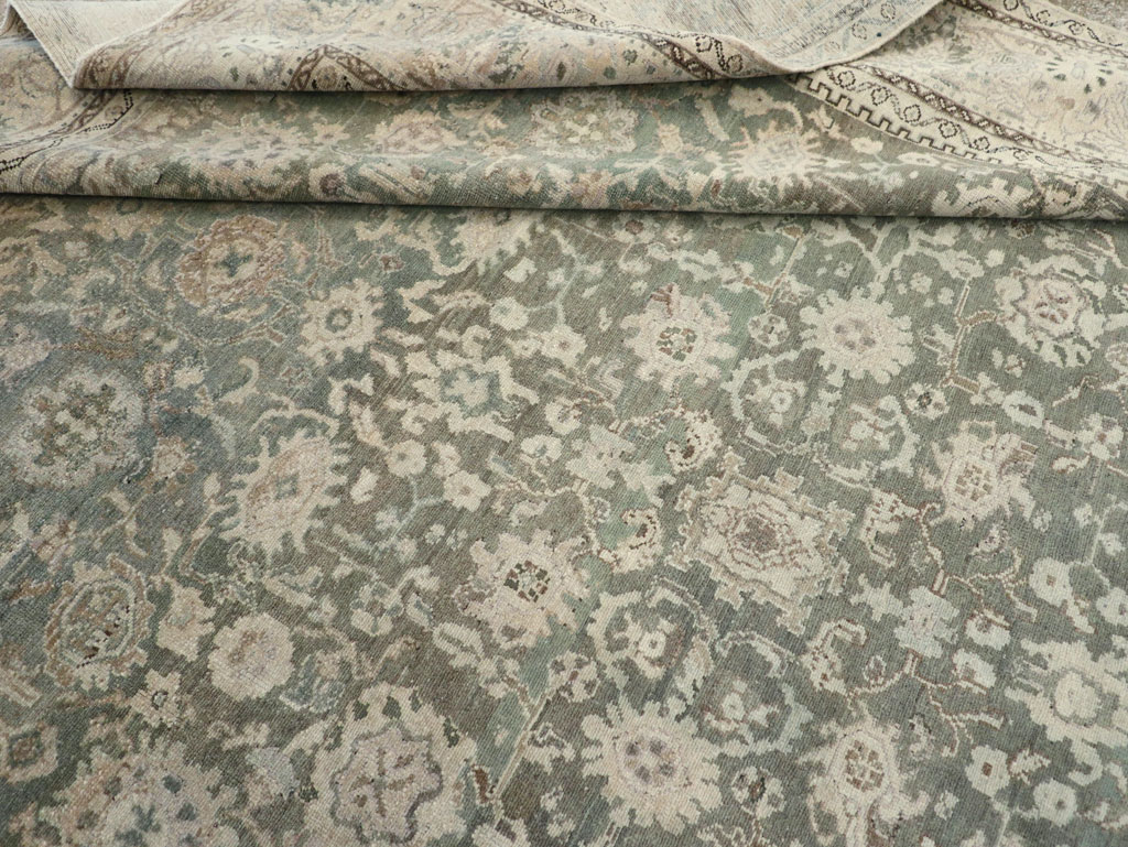 Vintage Persian Malayer Room Size Carpet, No.19172 - Staging