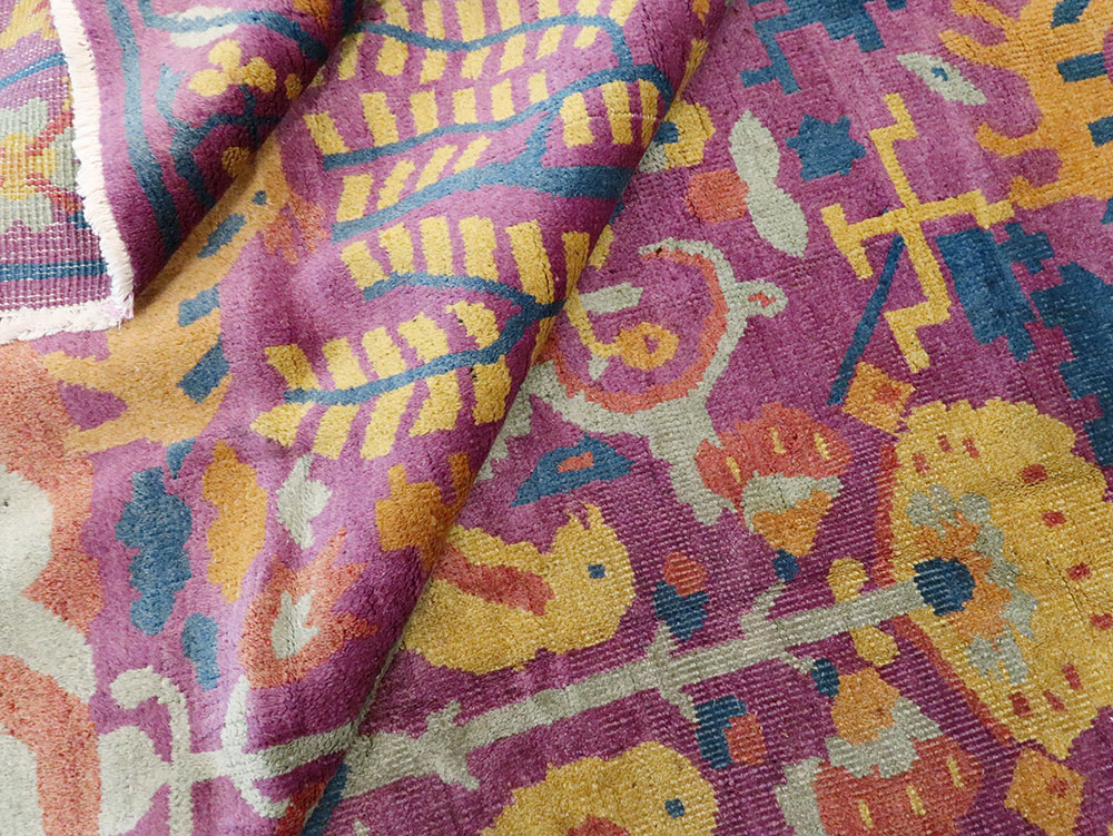 Vintage Indian Lahore Carpet, No.19184 - Staging