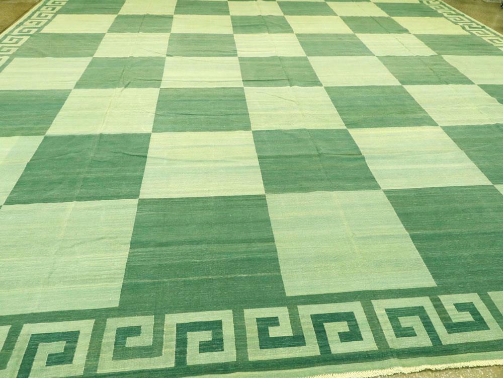 Vintage Indian Dhurrie Carpet, No.19189 - Staging