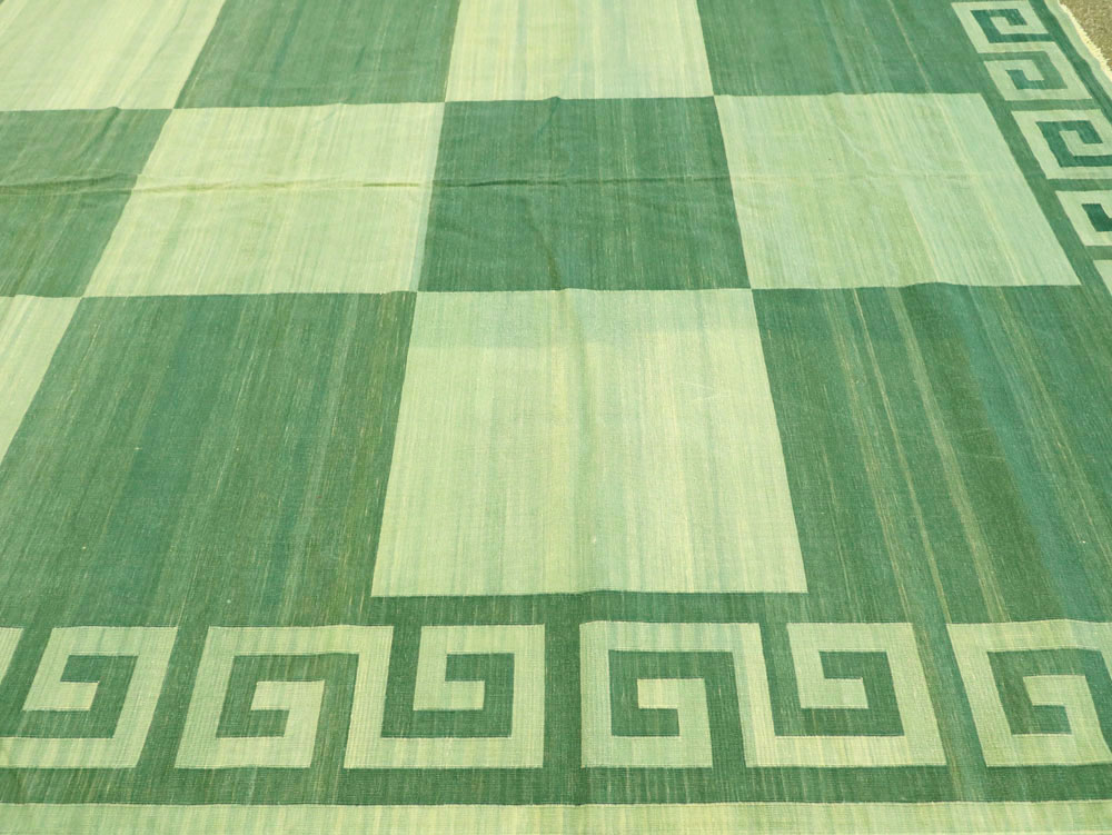 Vintage Indian Dhurrie Carpet, No.19189 - Staging