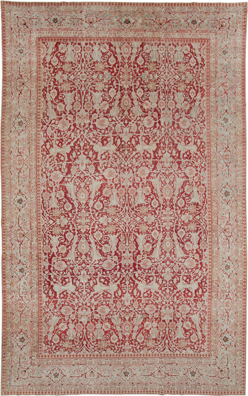 Antique Persian Tabriz Carpet, No.19199 - Staging