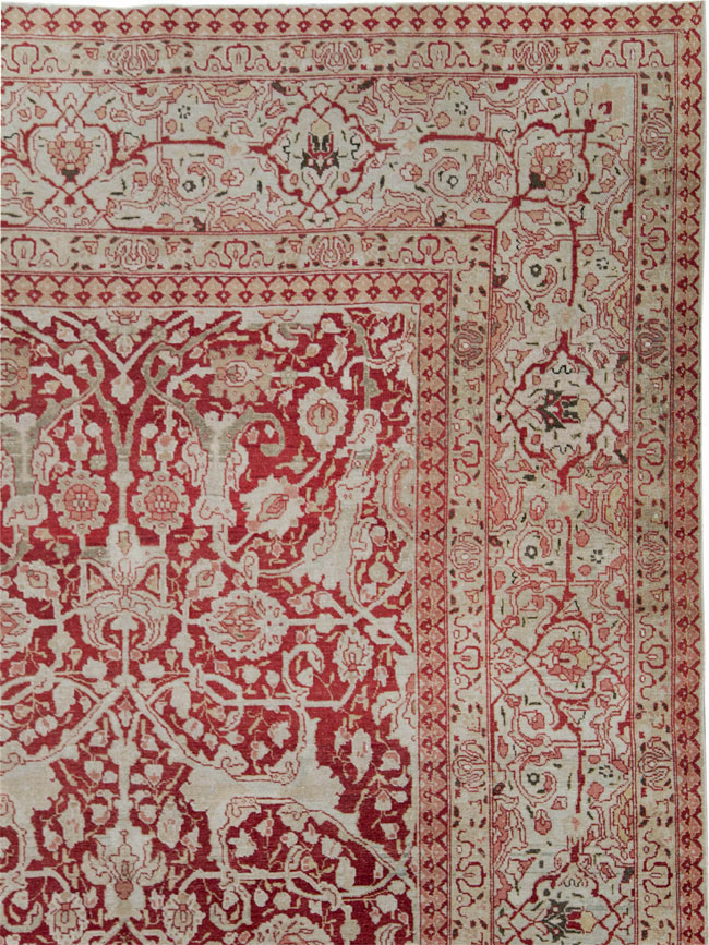 Antique Persian Tabriz Carpet, No.19199 - Staging