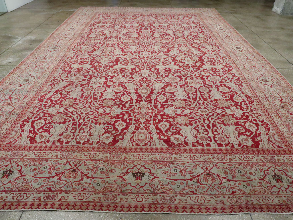 Antique Persian Tabriz Carpet, No.19199 - Staging