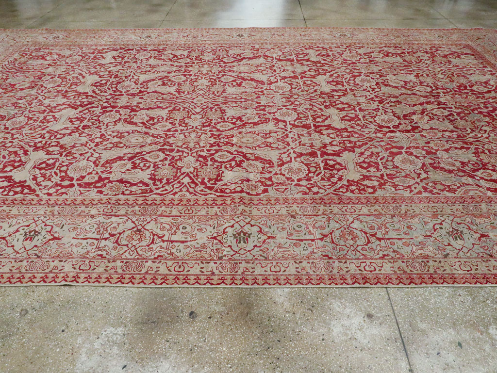 Antique Persian Tabriz Carpet, No.19199 - Staging