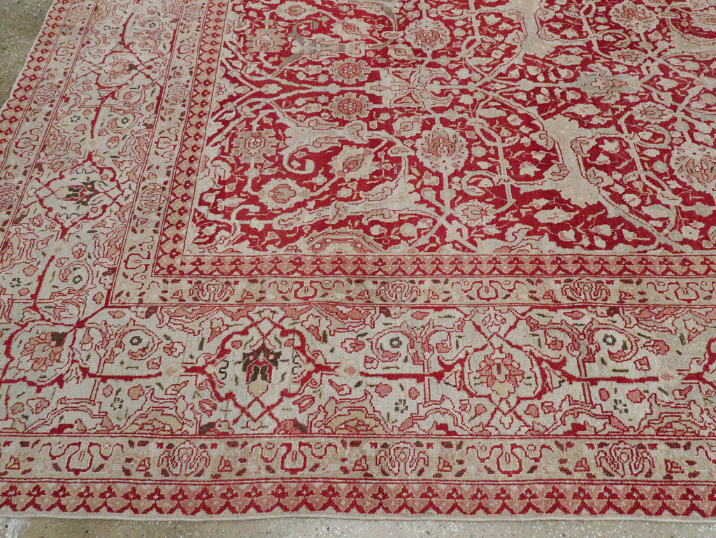 Antique Persian Tabriz Carpet, No.19199 - Staging