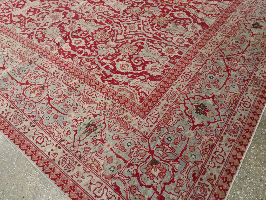 Antique Persian Tabriz Carpet, No.19199 - Staging
