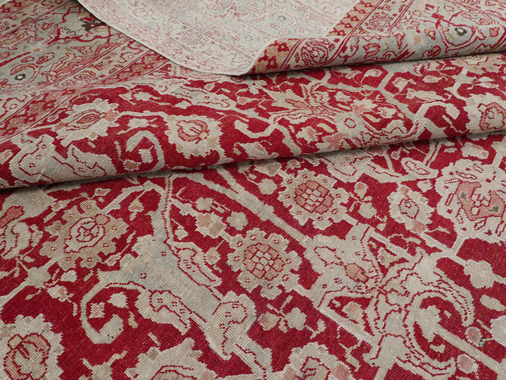 Antique Persian Tabriz Carpet, No.19199 - Staging