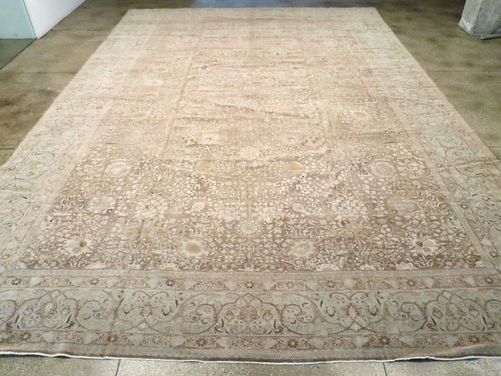 Antique Persian Tabriz Carpet, No.19200 - Staging