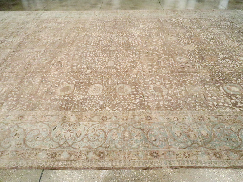 Antique Persian Tabriz Carpet, No.19200 - Staging