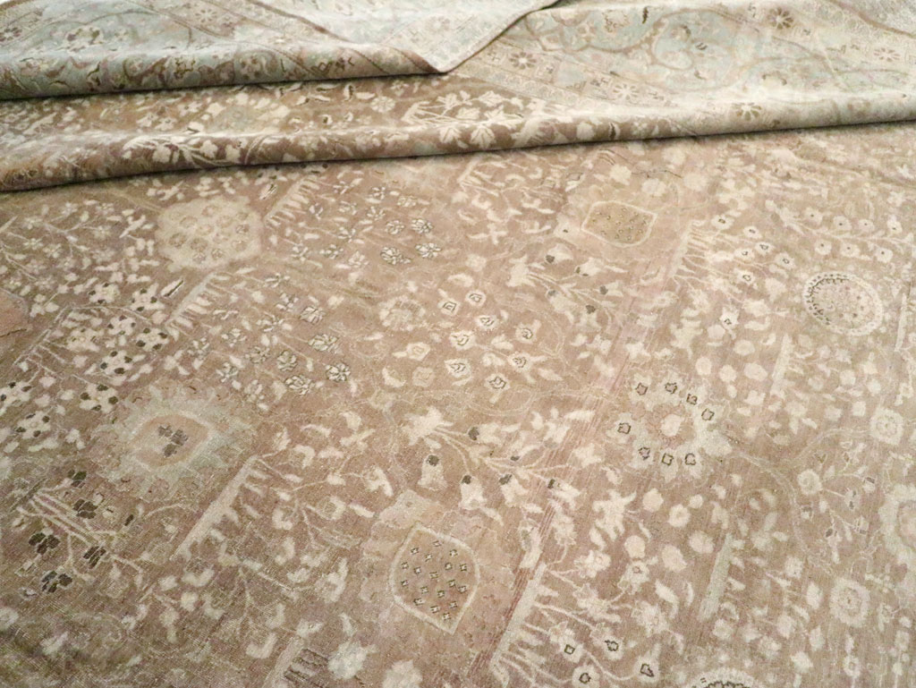 Antique Persian Tabriz Carpet, No.19200 - Staging