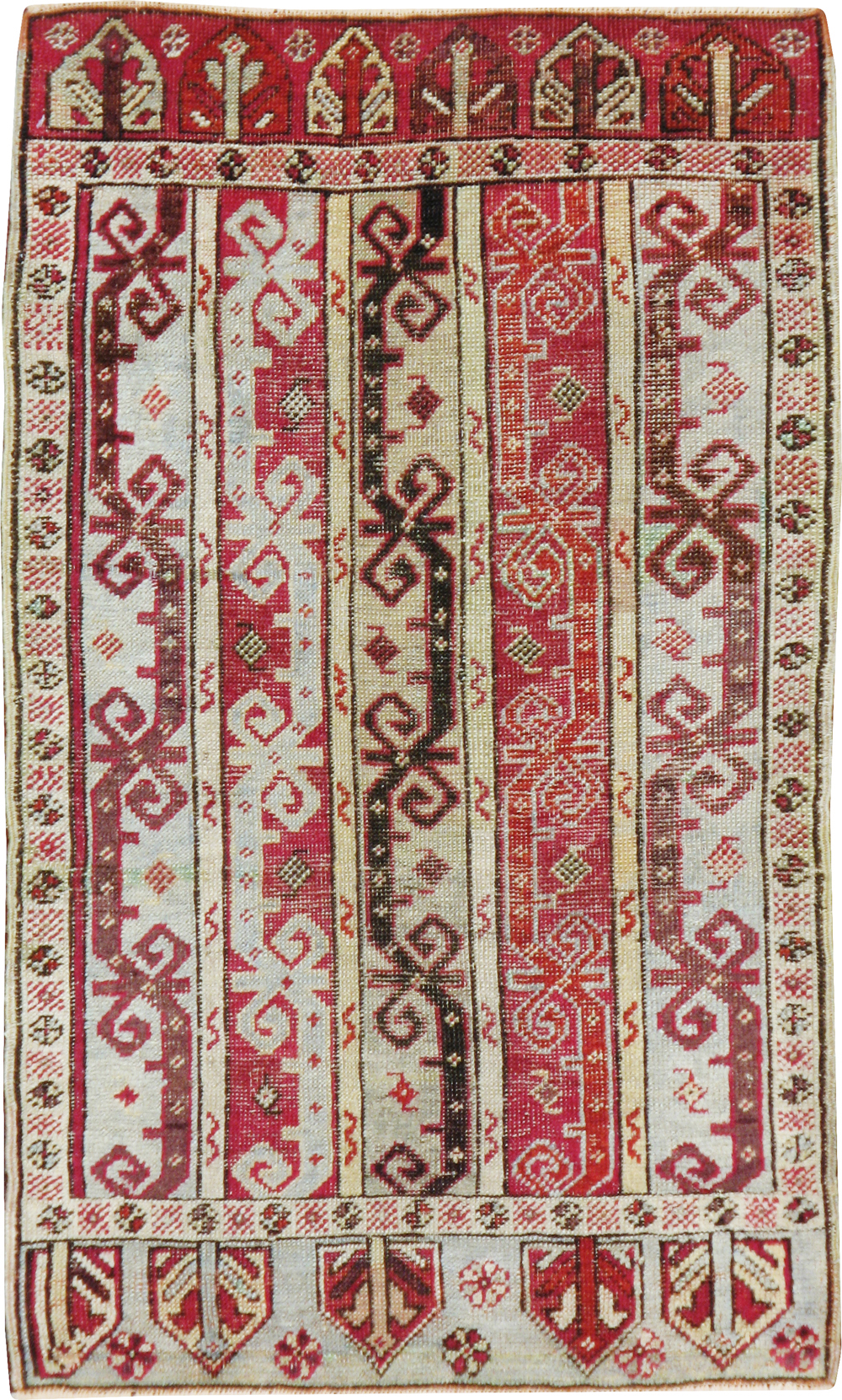 Antique Turkish Ghiordes Rug, No.19201 - Staging