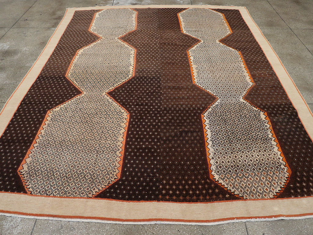 Vintage Turkish Anatolian Room Size Carpet, No.19214 - Staging