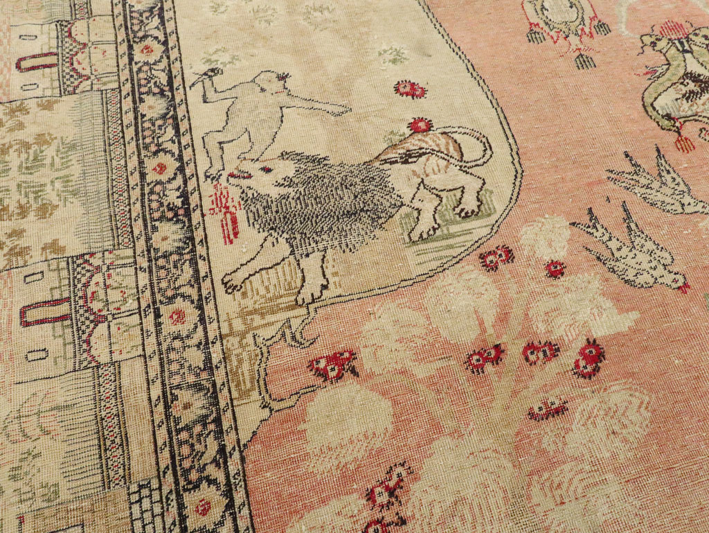 Antique Turkish Kayseri Pictorial Carpet, No.19264 - Staging