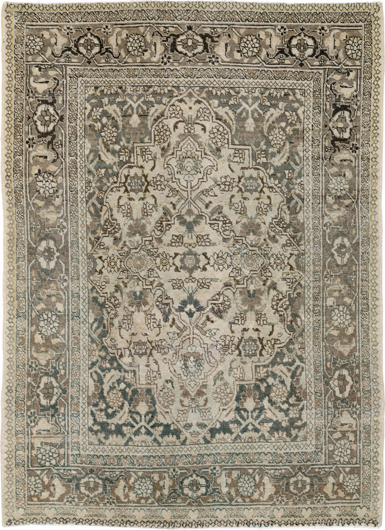 Antique Persian Tabriz Rug, No.19278 - Staging