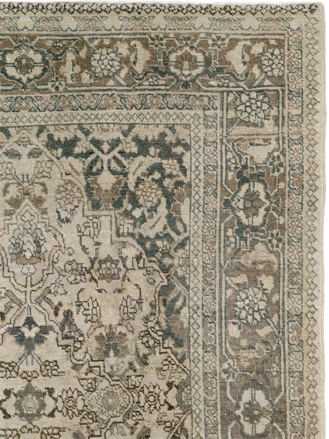 Antique Persian Tabriz Rug, No.19278 - Staging
