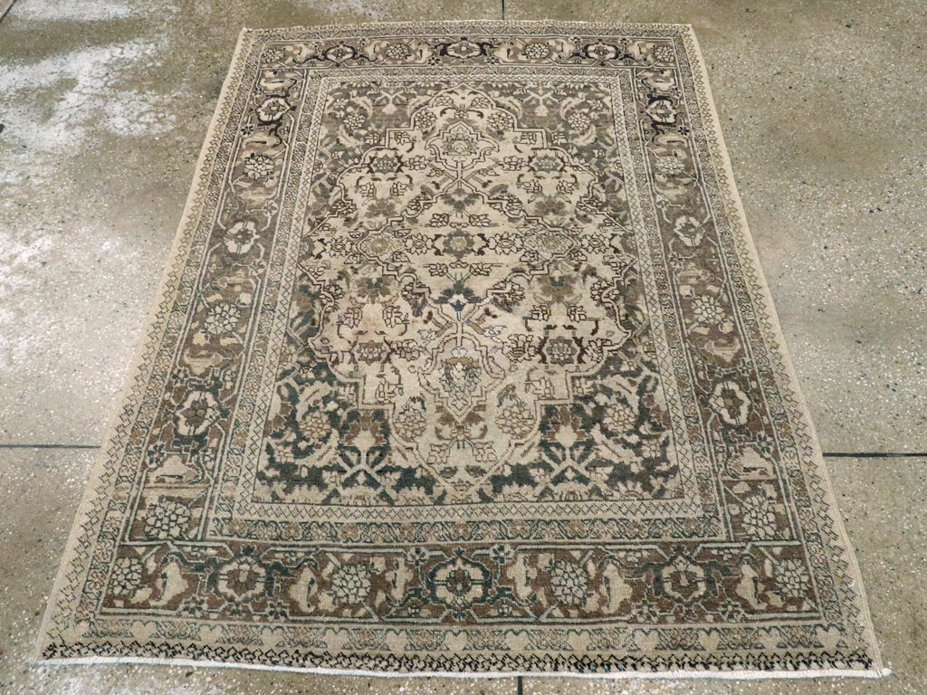 Antique Persian Tabriz Rug, No.19278 - Staging
