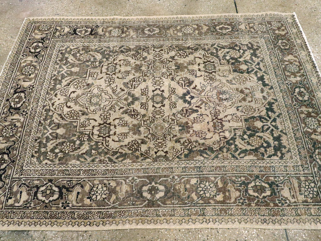 Antique Persian Tabriz Rug, No.19278 - Staging