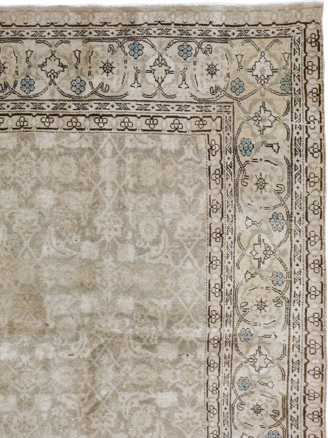 Antique Persian Tabriz Carpet, No.19283 - Staging