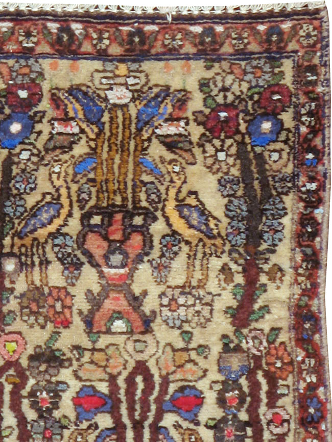 Vintage Persian Malayer Pictorial Rug, No.19284 - Staging