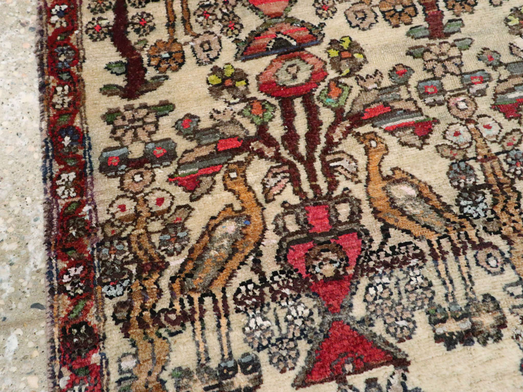 Vintage Persian Malayer Pictorial Rug, No.19284 - Staging