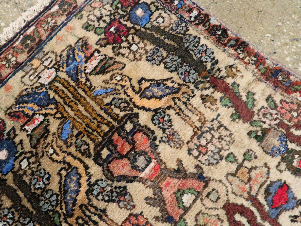 Vintage Persian Malayer Pictorial Rug, No.19284 - Staging